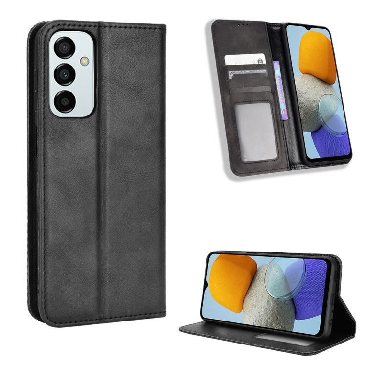 For Samsung Galaxy M13 4G / M23 5G Magnetic Buckle Retro Texture Leather Phone Case