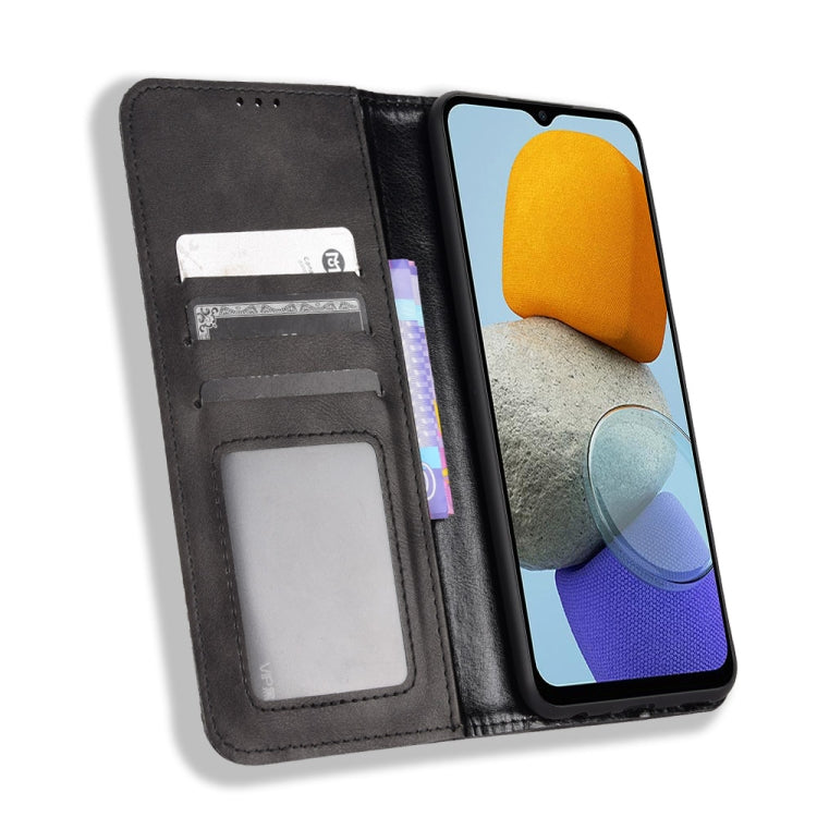 For Samsung Galaxy M13 4G / M23 5G Magnetic Buckle Retro Texture Leather Phone Case