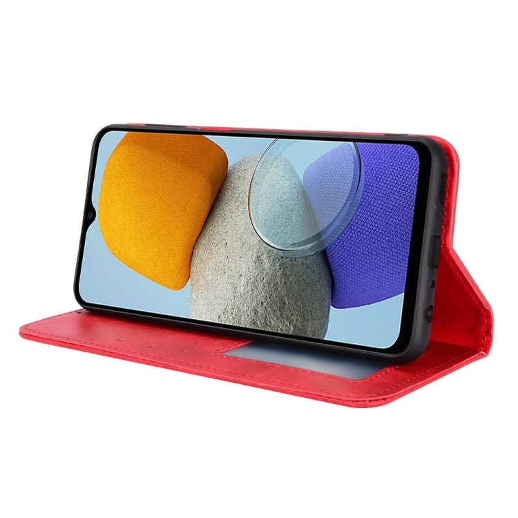For Samsung Galaxy M13 4G / M23 5G Magnetic Buckle Retro Texture Leather Phone Case
