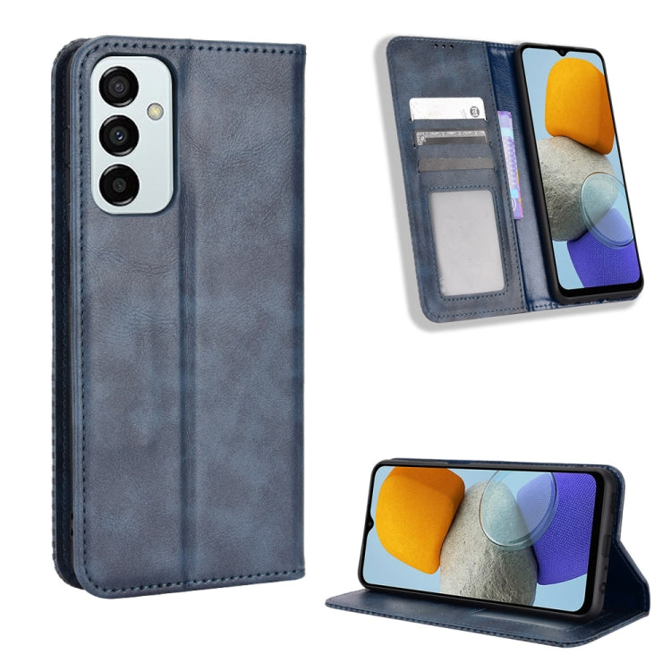For Samsung Galaxy M13 4G / M23 5G Magnetic Buckle Retro Texture Leather Phone Case