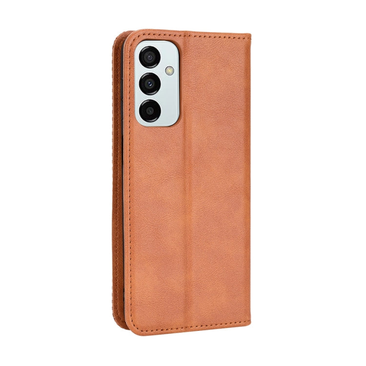 For Samsung Galaxy M13 4G / M23 5G Magnetic Buckle Retro Texture Leather Phone Case