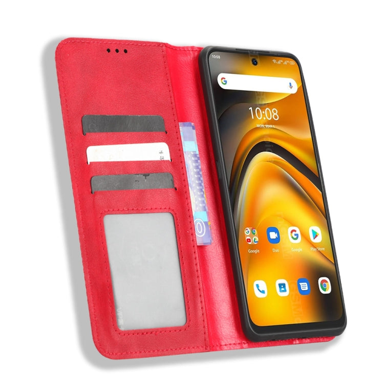 For Umidigi A13 Pro 5G Magnetic Buckle Retro Texture Leather Phone Case