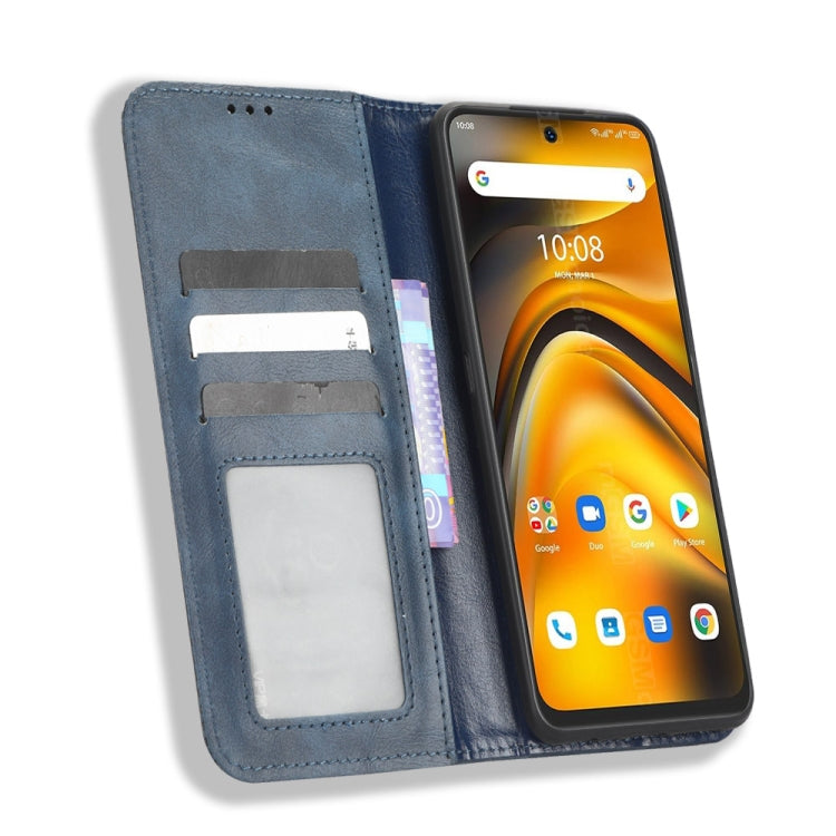 For Umidigi A13 Pro 5G Magnetic Buckle Retro Texture Leather Phone Case