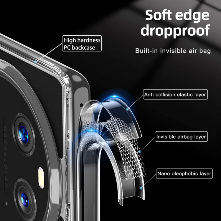 For OPPO Find X6 Armor Clear TPU Hard PC Phone Case