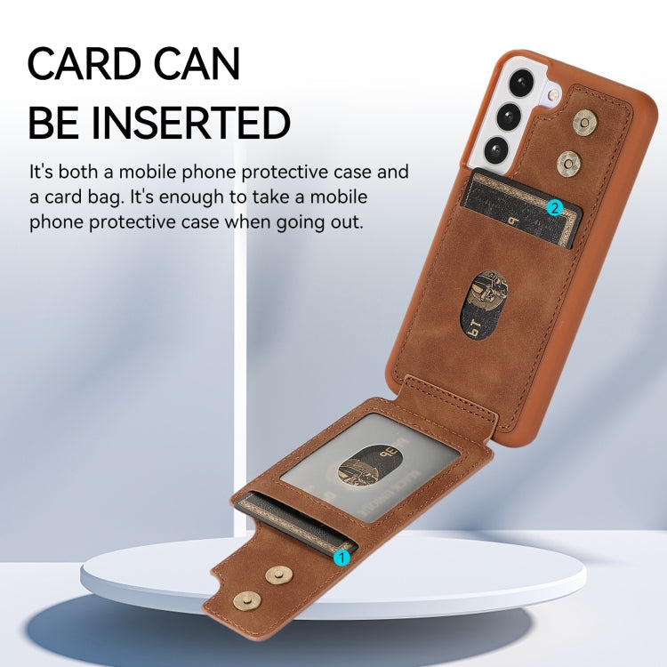 For Samsung Galaxy S23+ 5G Armor Ring Wallet Back Cover Phone Case