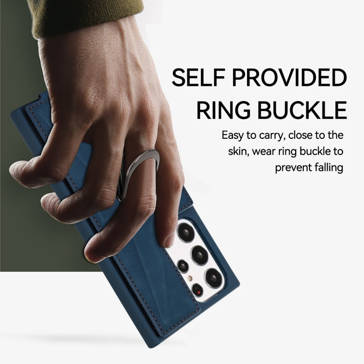 For Samsung Galaxy S23 Ultra 5G Armor Ring Wallet Back Cover Phone Case