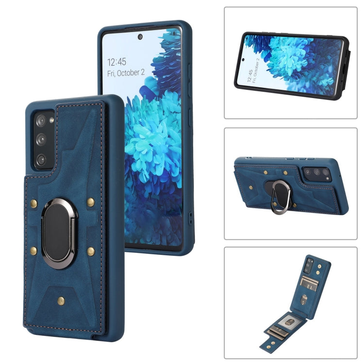 For Samsung Galaxy S20 FE Armor Ring Wallet Back Cover Phone Case