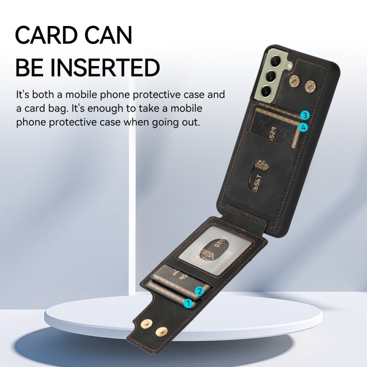 For Samsung Galaxy S21 5G Armor Ring Wallet Back Cover Phone Case