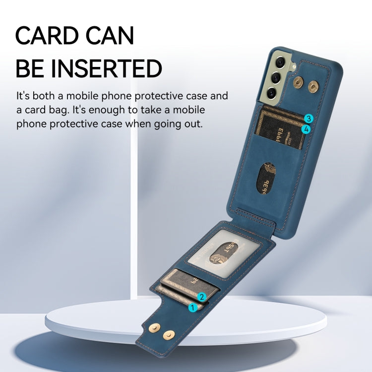 For Samsung Galaxy S21 5G Armor Ring Wallet Back Cover Phone Case