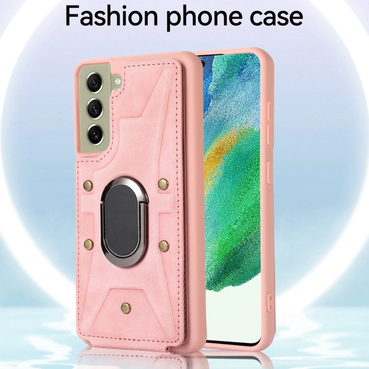 For Samsung Galaxy S21+ 5G Armor Ring Wallet Back Cover Phone Case