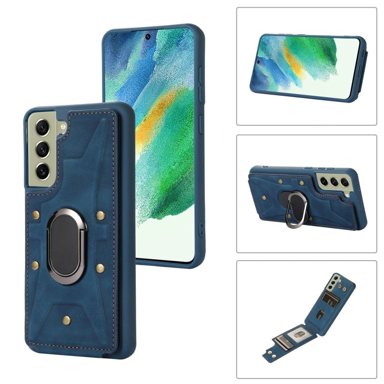 For Samsung Galaxy S21+ 5G Armor Ring Wallet Back Cover Phone Case