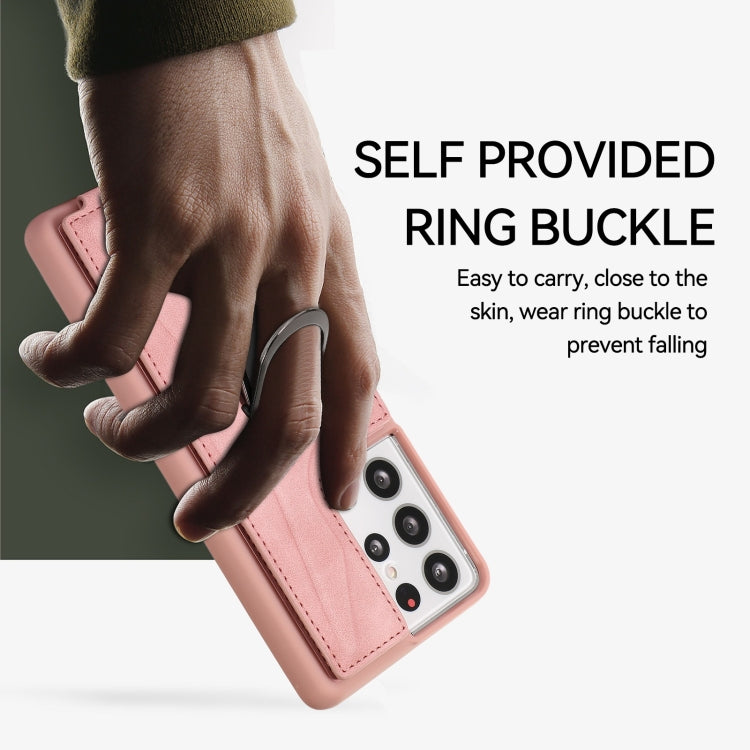 For Samsung Galaxy S21 Ultra 5G Armor Ring Wallet Back Cover Phone Case