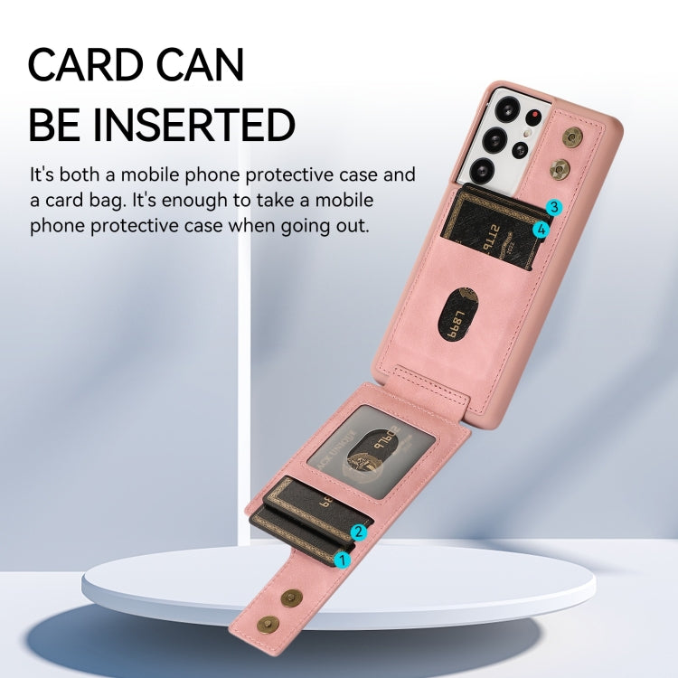 For Samsung Galaxy S21 Ultra 5G Armor Ring Wallet Back Cover Phone Case
