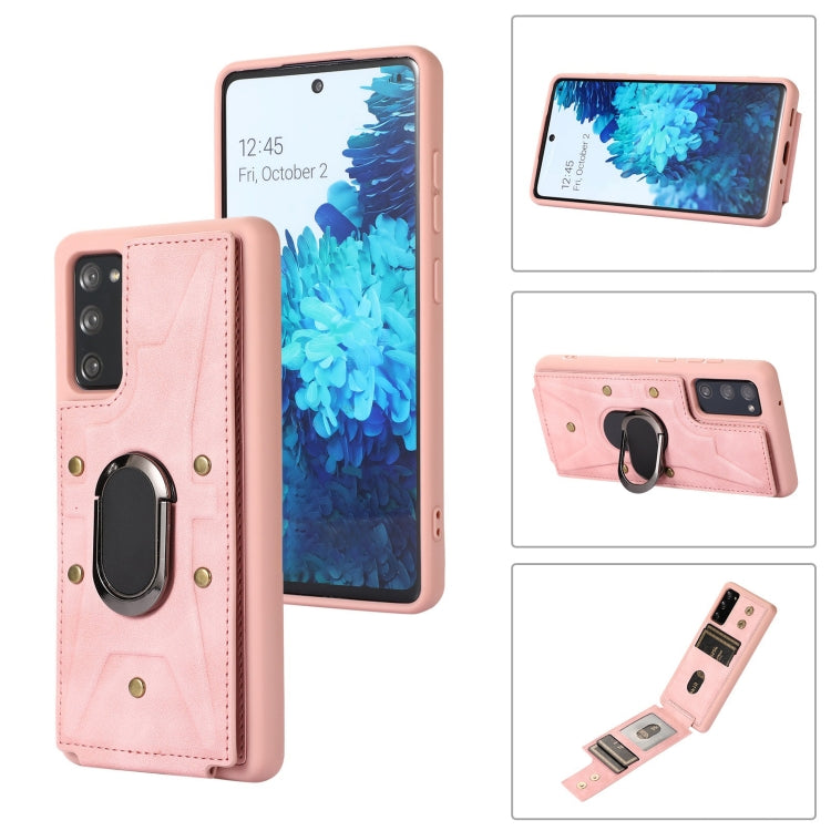 For Samsung Galaxy S20 Armor Ring Wallet Back Cover Phone Case