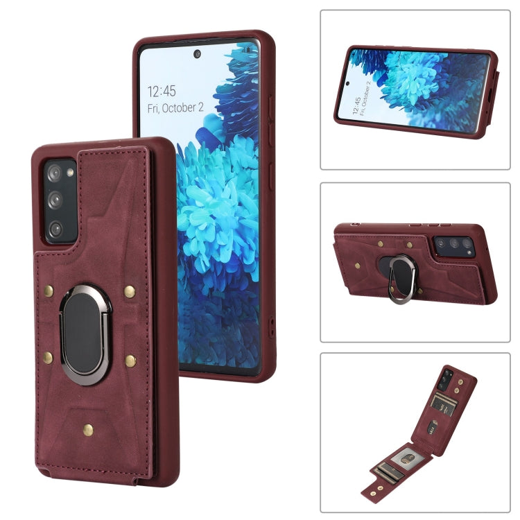 For Samsung Galaxy S20 Ultra Armor Ring Wallet Back Cover Phone Case