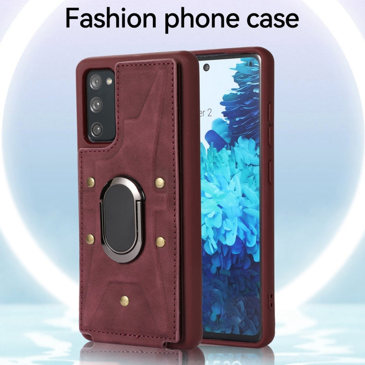 For Samsung Galaxy S20 Ultra Armor Ring Wallet Back Cover Phone Case