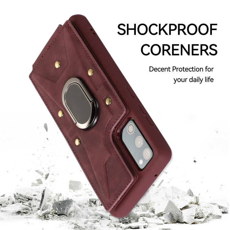For Samsung Galaxy S20 Ultra Armor Ring Wallet Back Cover Phone Case