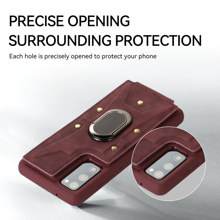 For Samsung Galaxy S20 Ultra Armor Ring Wallet Back Cover Phone Case