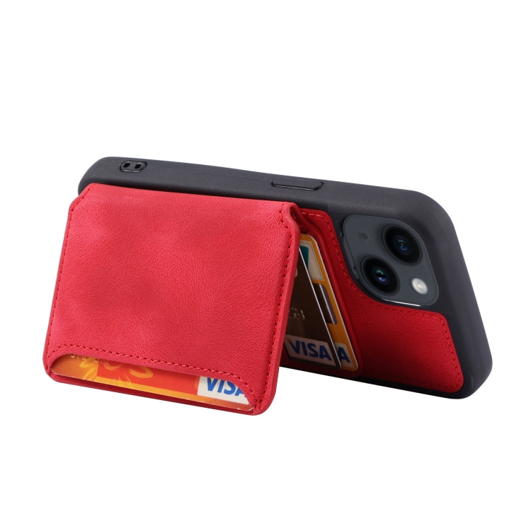 For iPhone 14 Skin Feel Dream Anti-theft Brush Shockproof Portable Skin Card Bag Phone Case