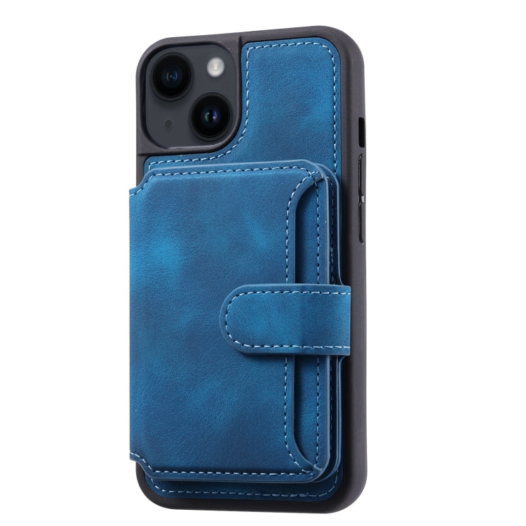 For iPhone 14 Skin Feel Dream Anti-theft Brush Shockproof Portable Skin Card Bag Phone Case
