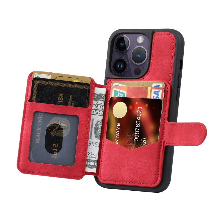 For iPhone 14 Pro Skin Feel Dream Anti-theft Brush Shockproof Portable Skin Card Bag Phone Case