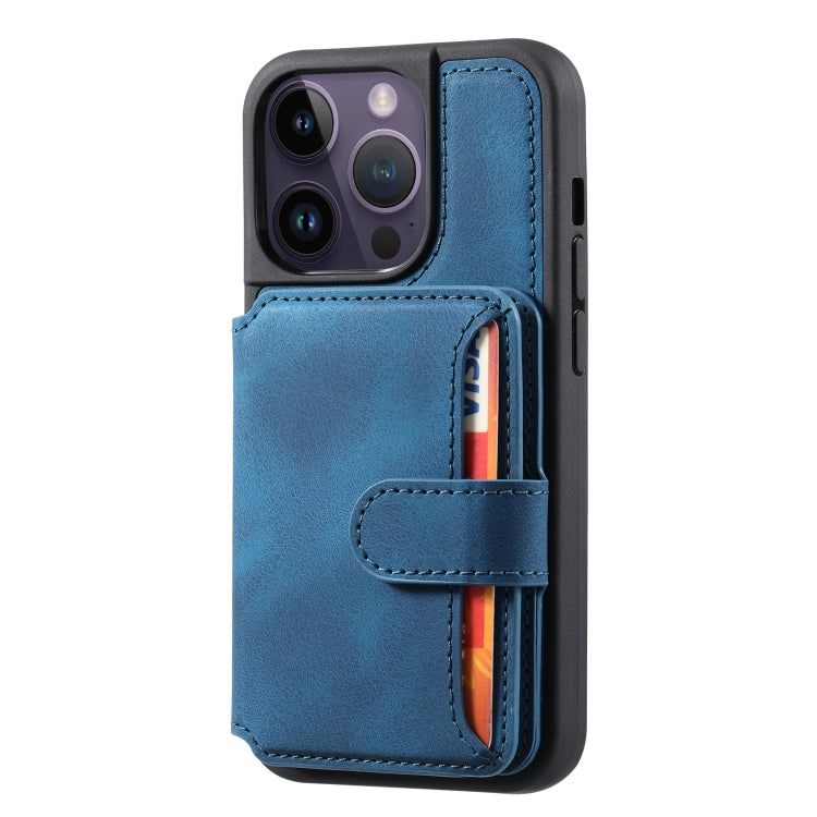 For iPhone 14 Pro Skin Feel Dream Anti-theft Brush Shockproof Portable Skin Card Bag Phone Case