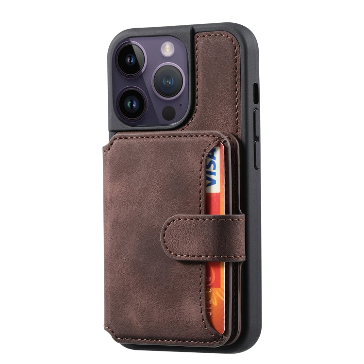 For iPhone 14 Pro Skin Feel Dream Anti-theft Brush Shockproof Portable Skin Card Bag Phone Case