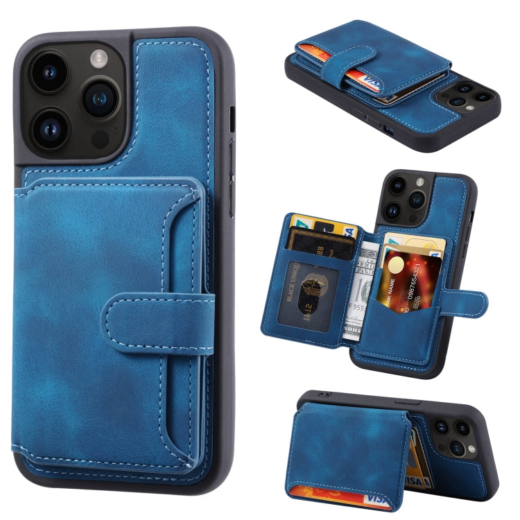 For iPhone 14 Pro Max Skin Feel Dream Anti-theft Brush Shockproof Portable Skin Card Bag Phone Case