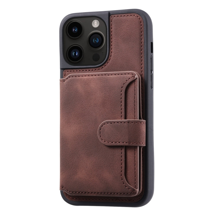 For iPhone 14 Pro Max Skin Feel Dream Anti-theft Brush Shockproof Portable Skin Card Bag Phone Case