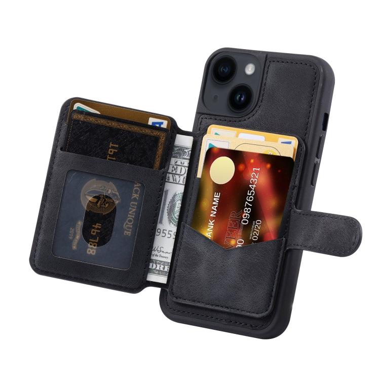 For iPhone 13 Skin Feel Dream Anti-theft Brush Shockproof Portable Skin Card Bag Phone Case