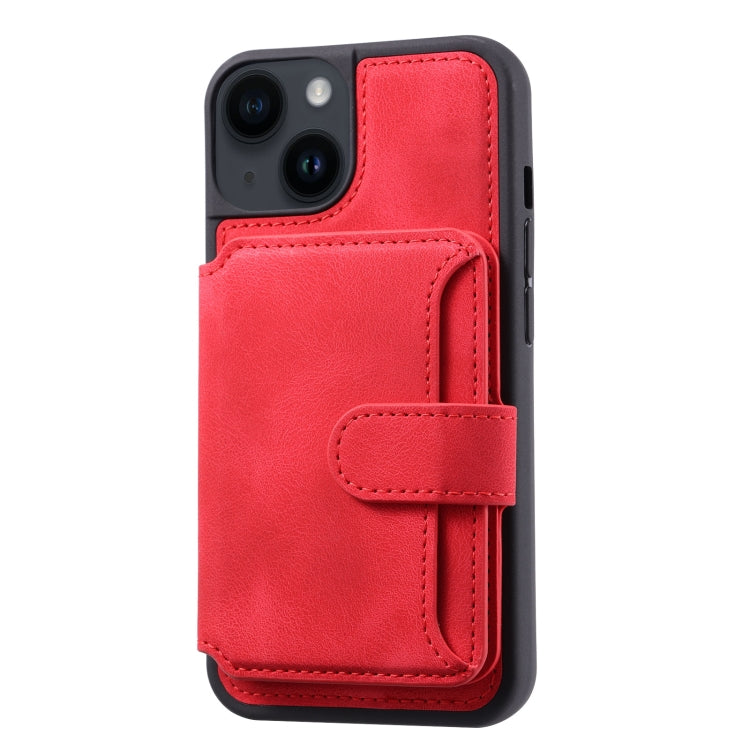 For iPhone 13 Skin Feel Dream Anti-theft Brush Shockproof Portable Skin Card Bag Phone Case