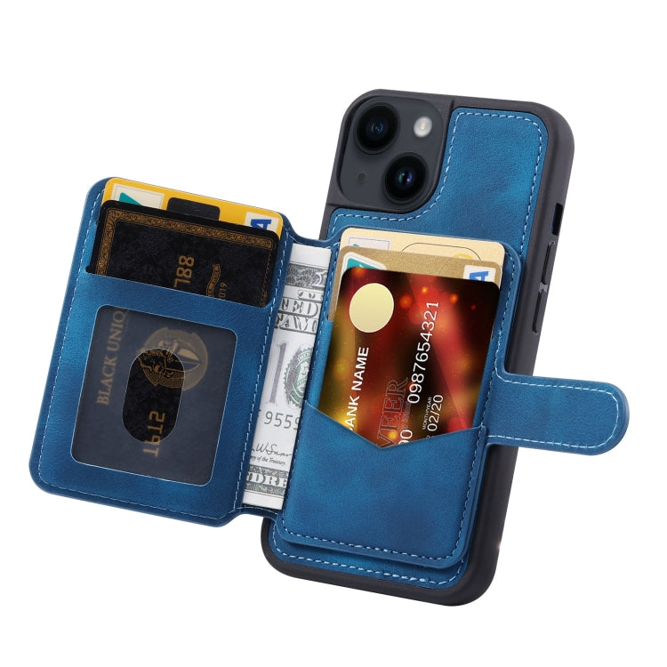 For iPhone 13 Skin Feel Dream Anti-theft Brush Shockproof Portable Skin Card Bag Phone Case