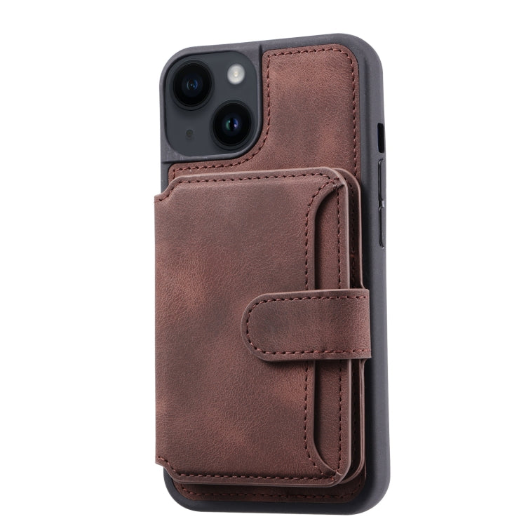 For iPhone 13 Skin Feel Dream Anti-theft Brush Shockproof Portable Skin Card Bag Phone Case