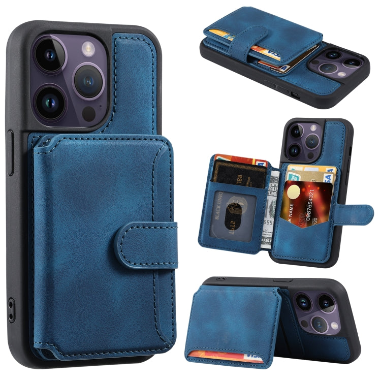 For iPhone 13 Pro Skin Feel Dream Anti-theft Brush Shockproof Portable Skin Card Bag Phone Case