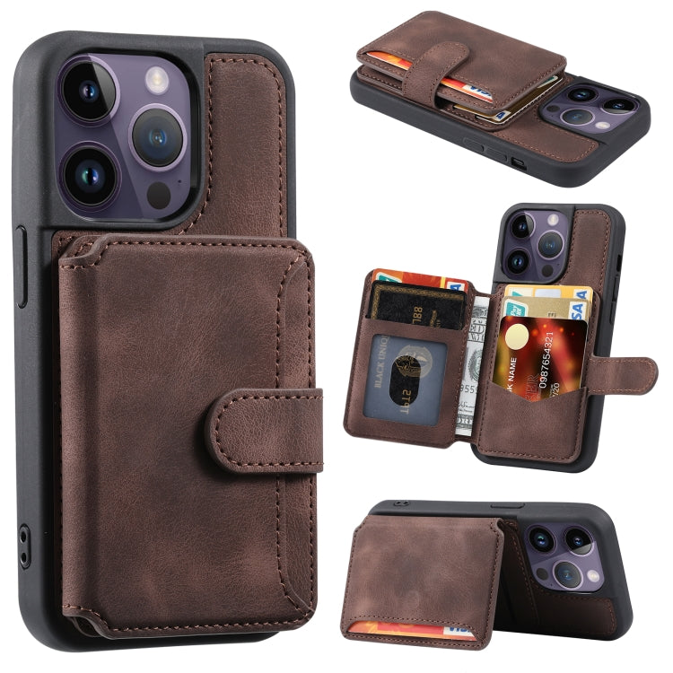 For iPhone 13 Pro Skin Feel Dream Anti-theft Brush Shockproof Portable Skin Card Bag Phone Case