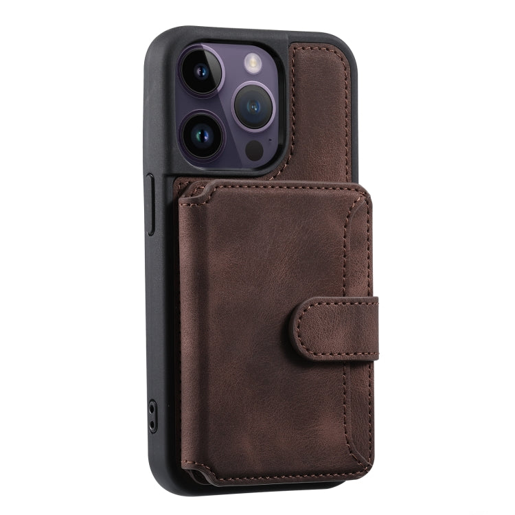 For iPhone 13 Pro Skin Feel Dream Anti-theft Brush Shockproof Portable Skin Card Bag Phone Case