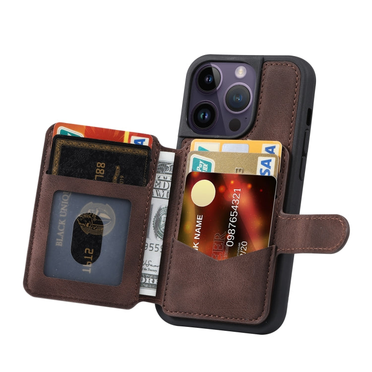 For iPhone 13 Pro Skin Feel Dream Anti-theft Brush Shockproof Portable Skin Card Bag Phone Case