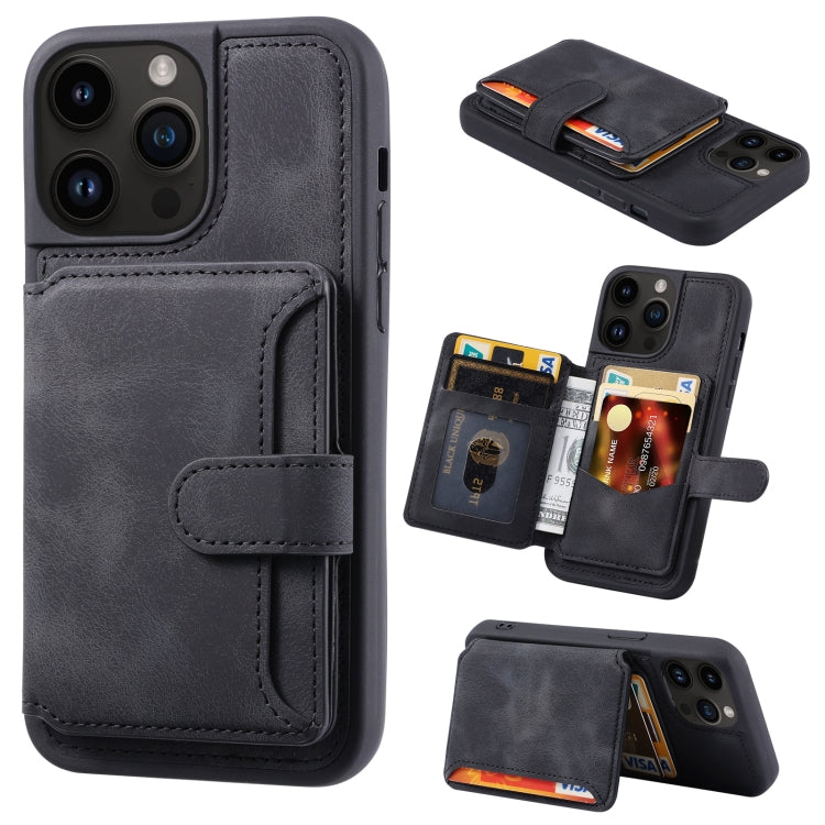 For iPhone 13 Pro Max Skin Feel Dream Anti-theft Brush Shockproof Portable Skin Card Bag Phone Case