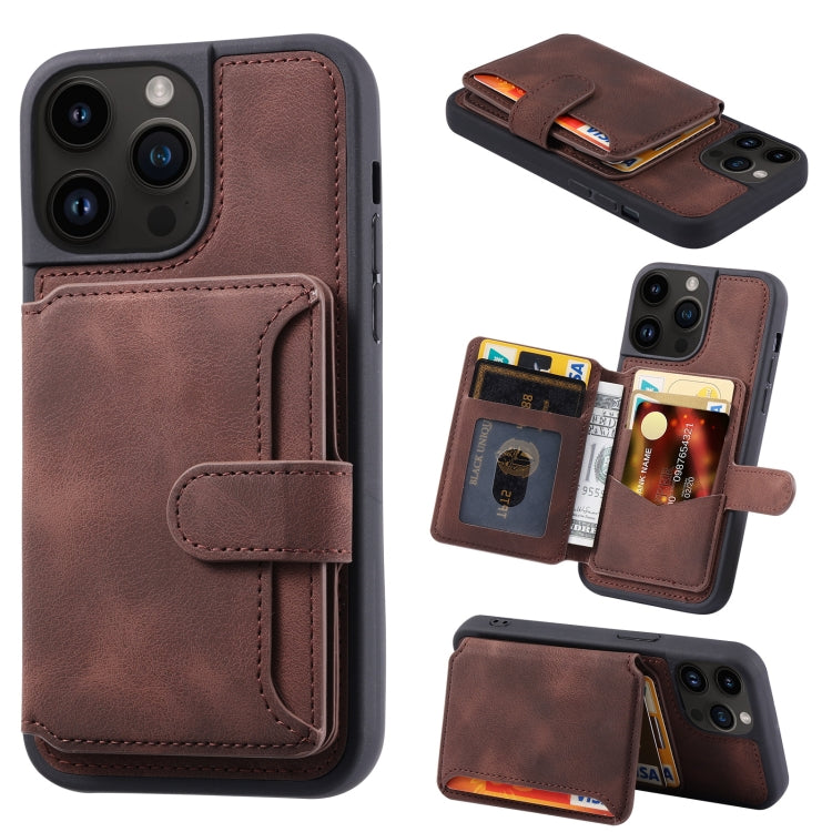 For iPhone 13 Pro Max Skin Feel Dream Anti-theft Brush Shockproof Portable Skin Card Bag Phone Case