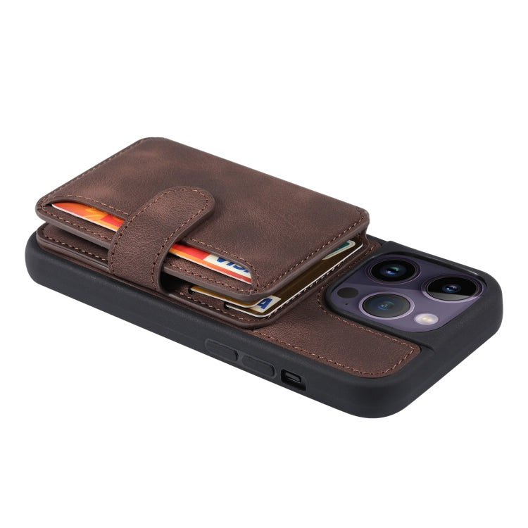 For iPhone 12/12 Pro Skin Feel Dream Anti-theft Brush Shockproof Portable Skin Card Bag Phone Case