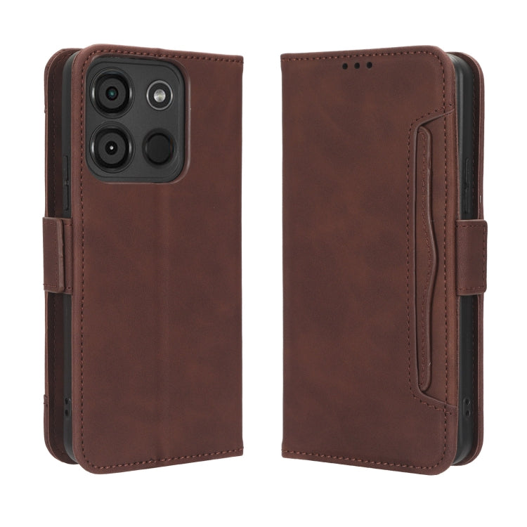 For Itel A60 Skin Feel Calf Texture Card Slots Leather Phone Case