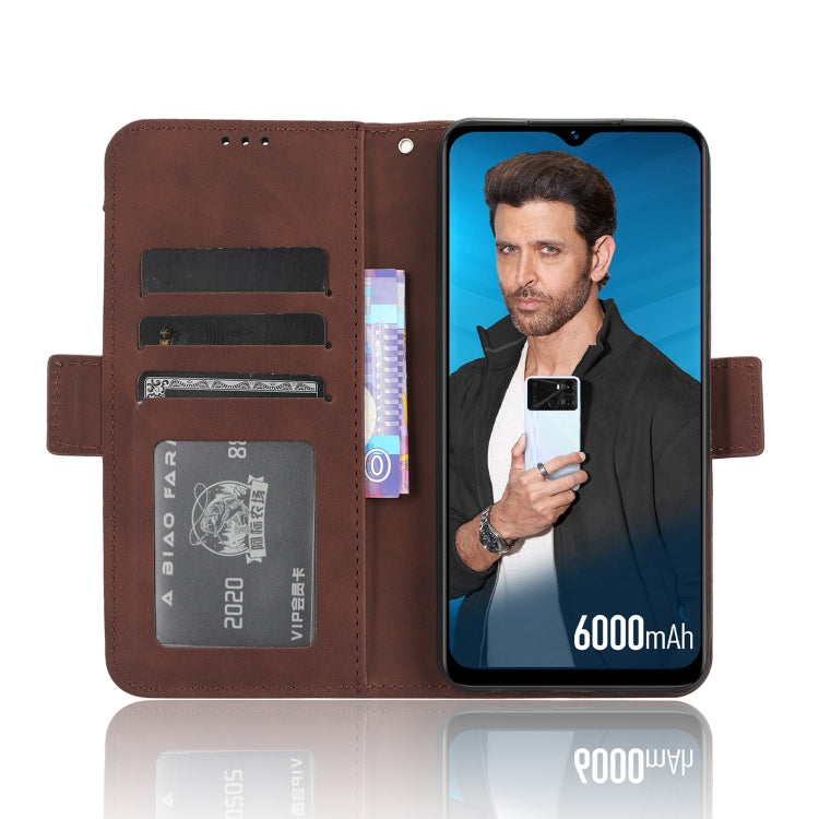 For Itel P40 Skin Feel Calf Texture Card Slots Leather Phone Case