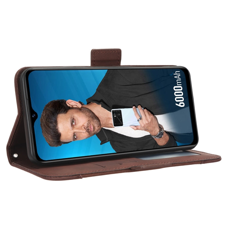 For Itel P40 Skin Feel Calf Texture Card Slots Leather Phone Case