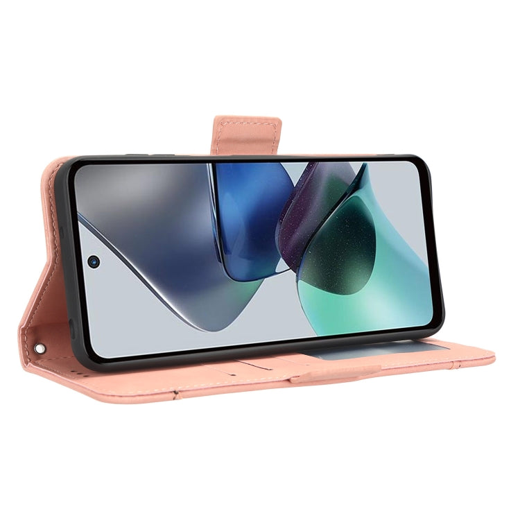 For Motorola Moto G13 / G23 4G Skin Feel Calf Texture Card Slots Leather Phone Case