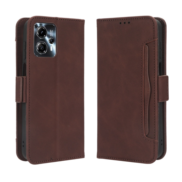 For Motorola Moto G13 / G23 4G Skin Feel Calf Texture Card Slots Leather Phone Case