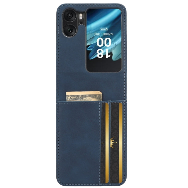 For OPPO Find N2 Flip Skin Feel Calf Texture Card Slots Leather Phone Case