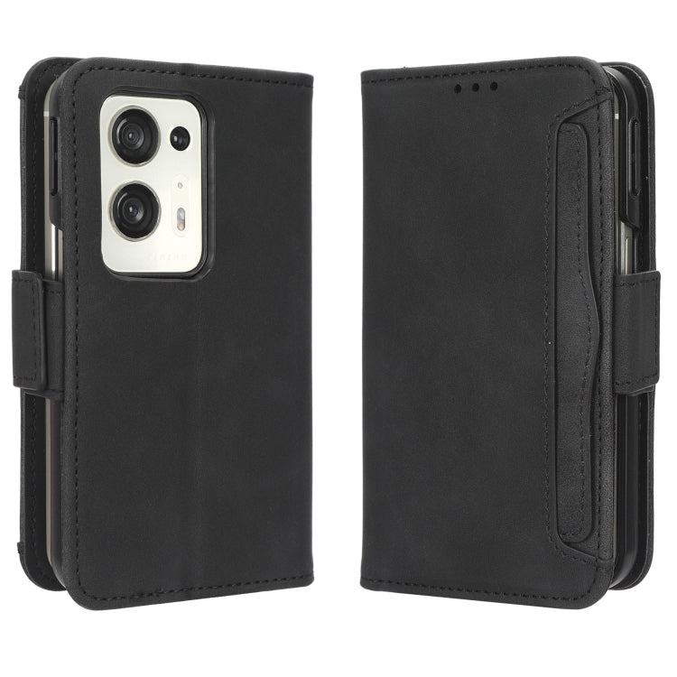 For OPPO Find N2 Skin Feel Calf Texture Card Slots Leather Phone Case