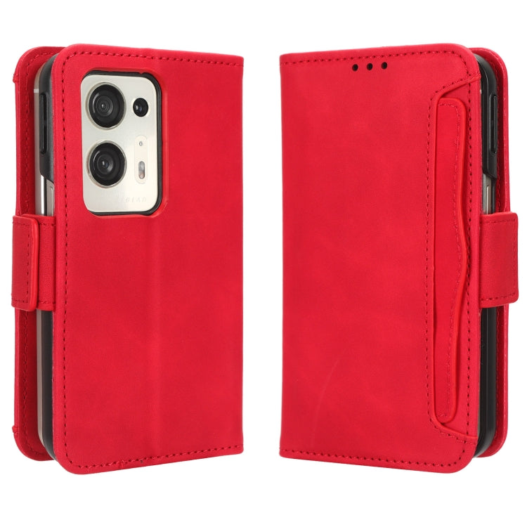 For OPPO Find N2 Skin Feel Calf Texture Card Slots Leather Phone Case