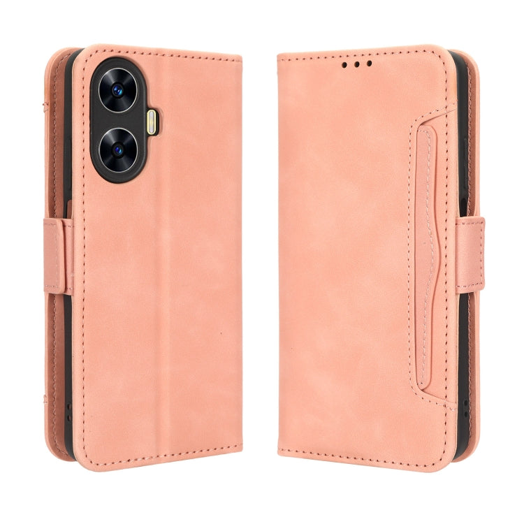 For Realme C55 4G Skin Feel Calf Texture Card Slots Leather Phone Case