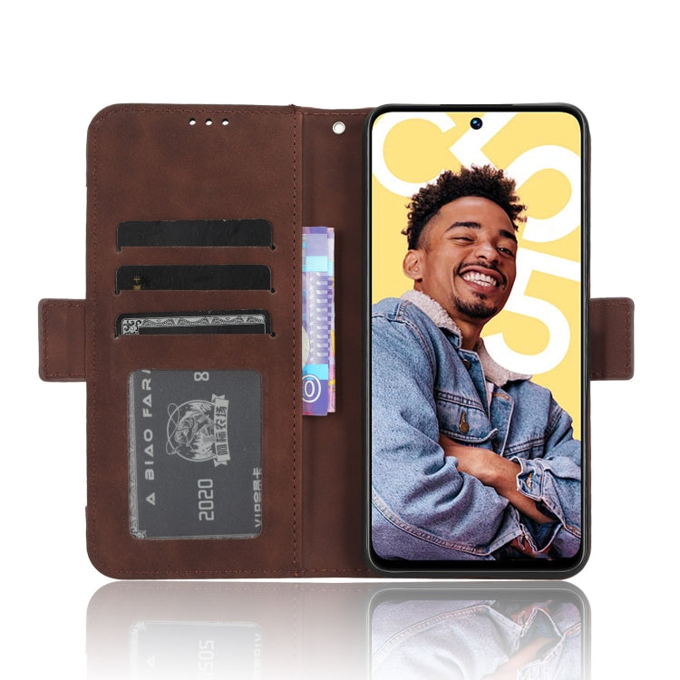 For Realme C55 4G Skin Feel Calf Texture Card Slots Leather Phone Case